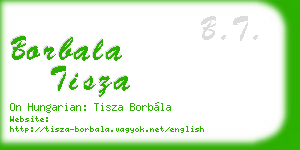 borbala tisza business card
